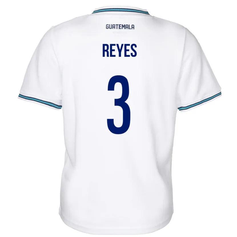 Danxen Kvinnor Gwatemala Martha Reyes #3 Vit Hemmatröja Matchtröjor 24-26 Tröjor T-Tröja