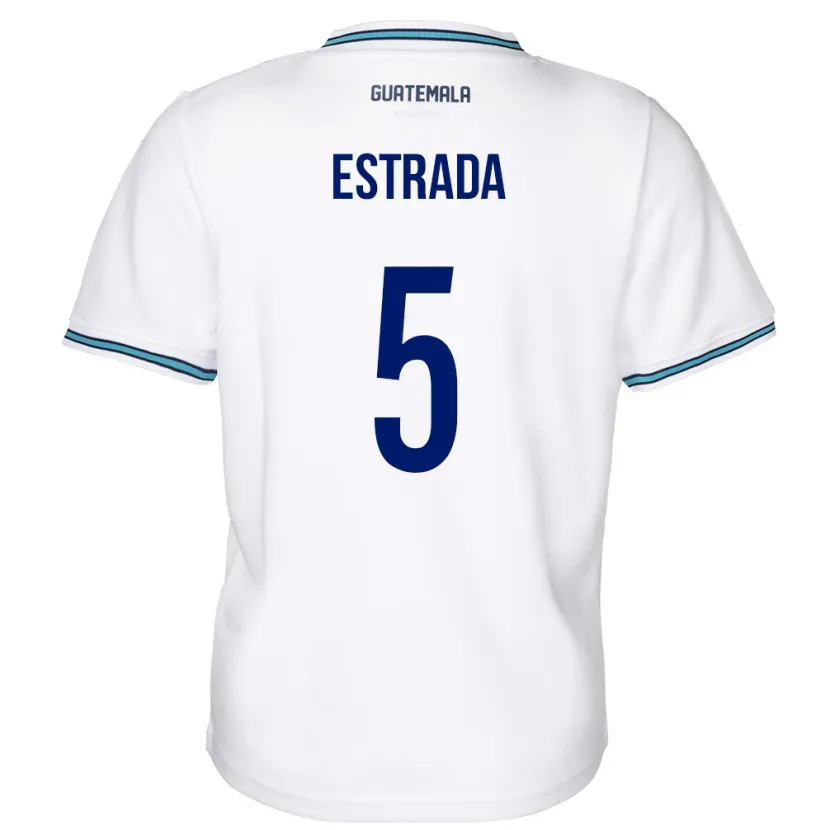 Danxen Kvinnor Gwatemala Elizabeth Estrada #5 Vit Hemmatröja Matchtröjor 24-26 Tröjor T-Tröja