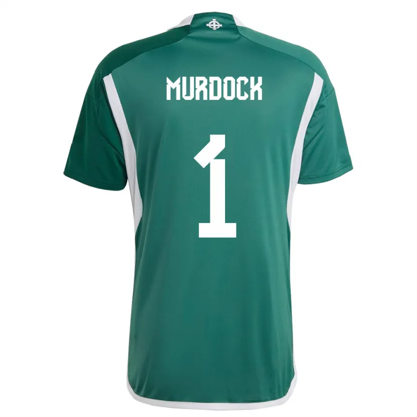 Danxen Kvinnor Nordirland Will Murdock #1 Grön Hemmatröja Matchtröjor 24-26 Tröjor T-Tröja