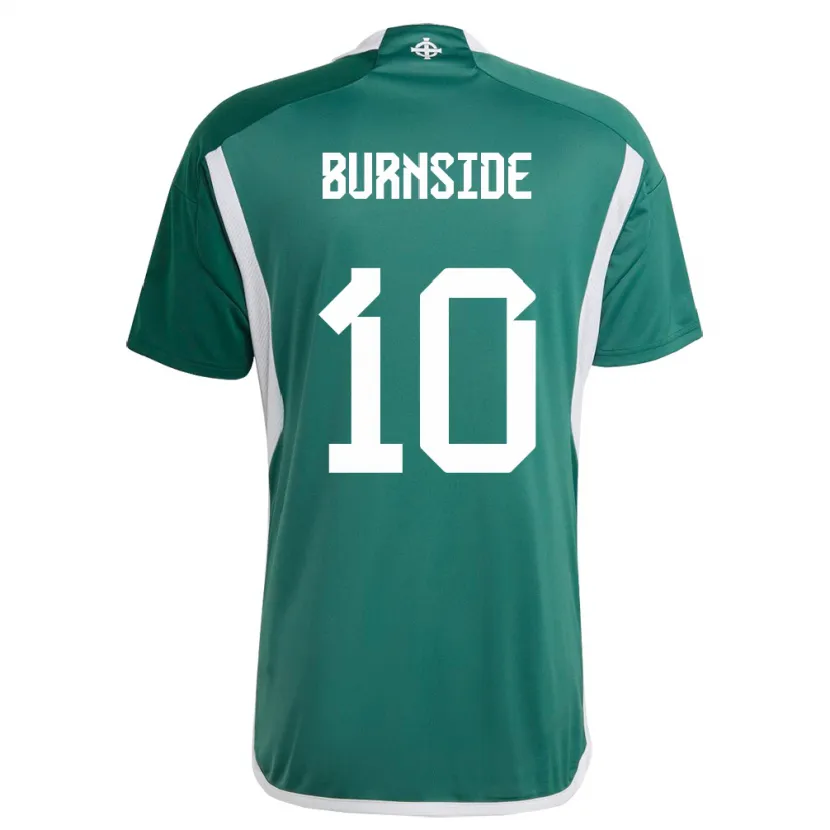 Danxen Kvinnor Nordirland Callum Burnside #10 Grön Hemmatröja Matchtröjor 24-26 Tröjor T-Tröja