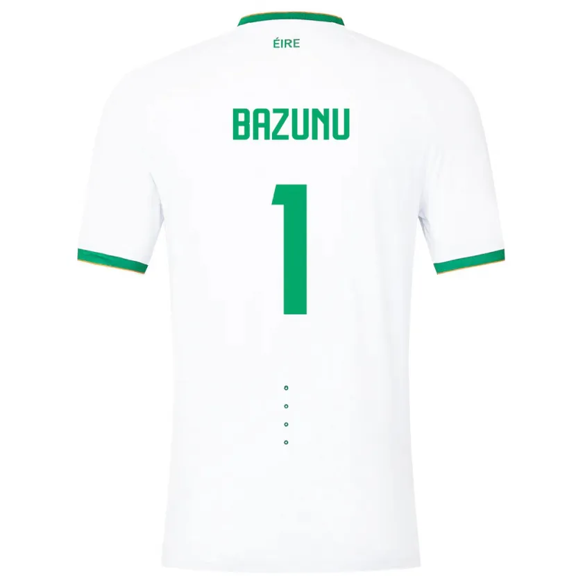 Danxen Kvinnor Irland Gavin Bazunu #1 Vit Bortatröja Matchtröjor 24-26 Tröjor T-Tröja