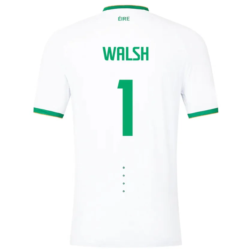 Danxen Kvinnor Irland Conor Walsh #1 Vit Bortatröja Matchtröjor 24-26 Tröjor T-Tröja
