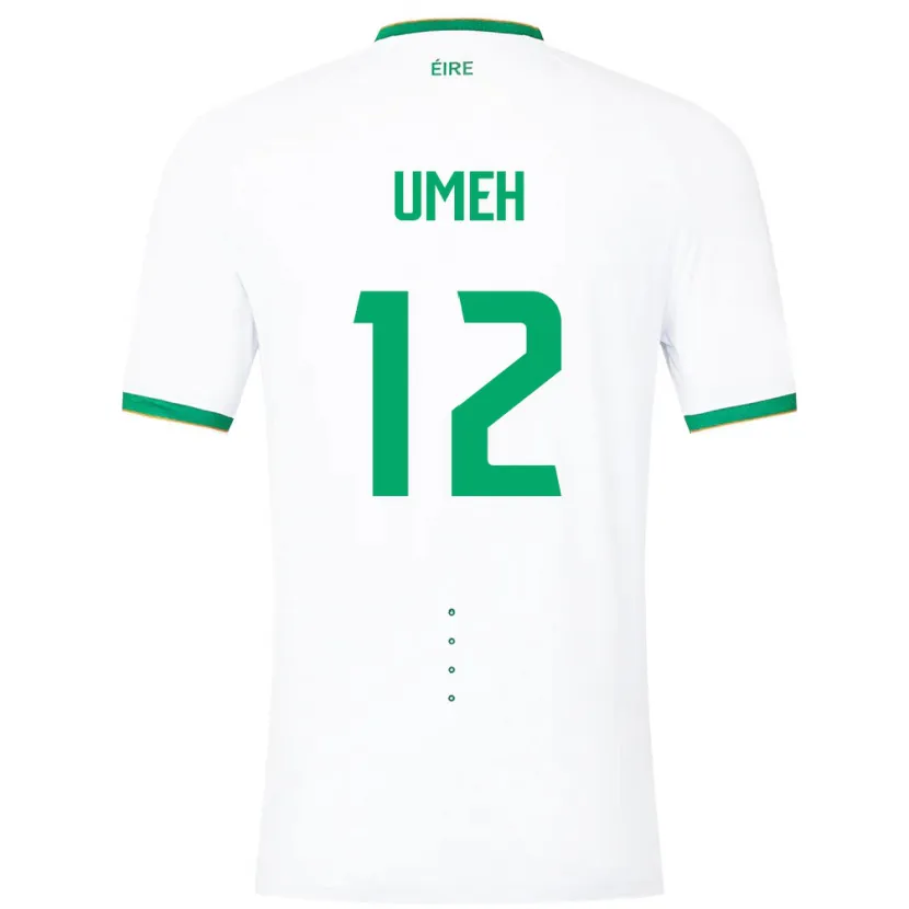 Danxen Kvinnor Irland Jaden Umeh #12 Vit Bortatröja Matchtröjor 24-26 Tröjor T-Tröja