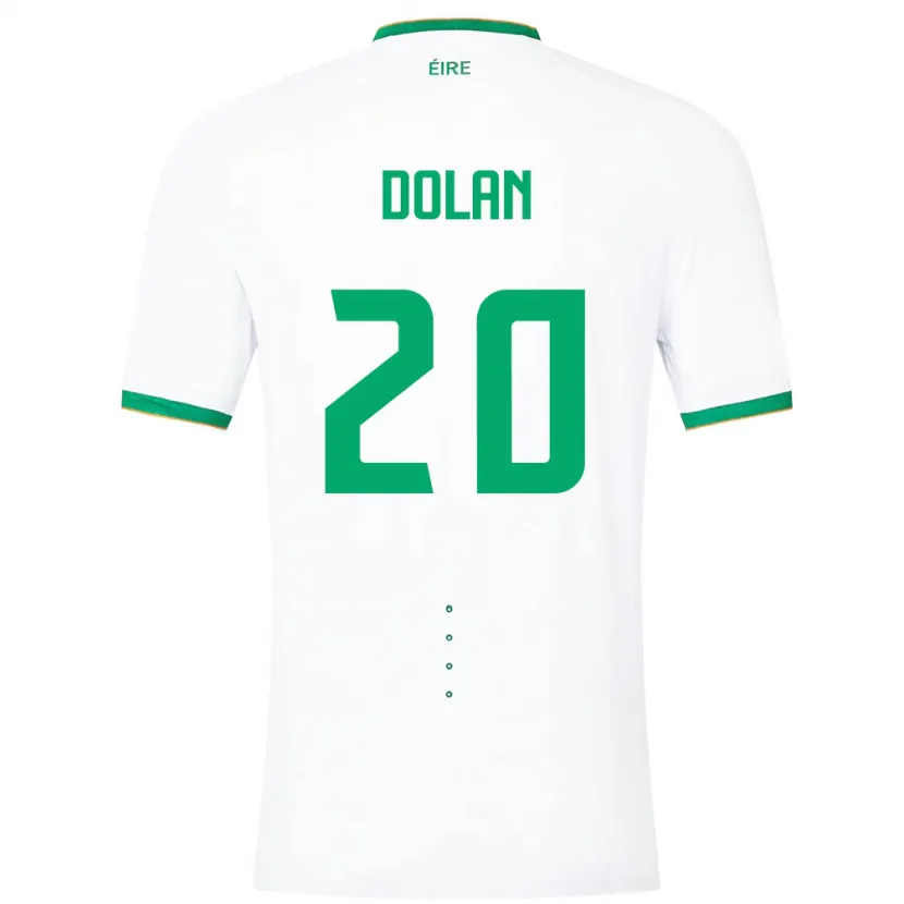 Danxen Kvinnor Irland Ellen Dolan #20 Vit Bortatröja Matchtröjor 24-26 Tröjor T-Tröja