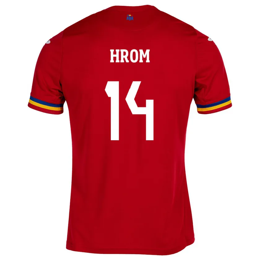 Danxen Kvinnor Rumänien Darian Hrom #14 Röd Bortatröja Matchtröjor 24-26 Tröjor T-Tröja