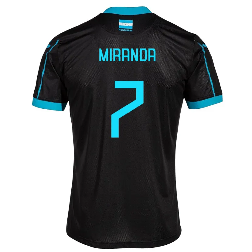 Danxen Kvinnor Honduras Jeffry Miranda #7 Svart Bortatröja Matchtröjor 24-26 Tröjor T-Tröja