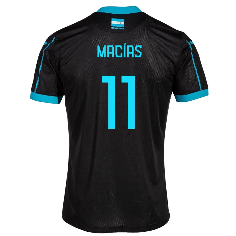 Danxen Kvinnor Honduras Jefryn Macías #11 Svart Bortatröja Matchtröjor 24-26 Tröjor T-Tröja