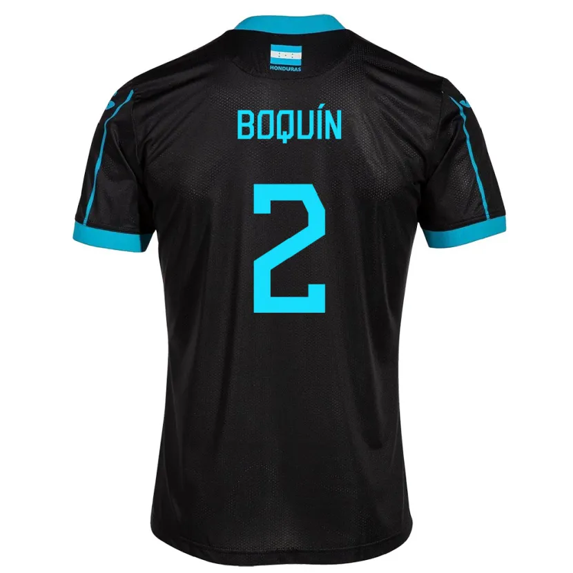 Danxen Kvinnor Honduras Stiven Boquín #2 Svart Bortatröja Matchtröjor 24-26 Tröjor T-Tröja