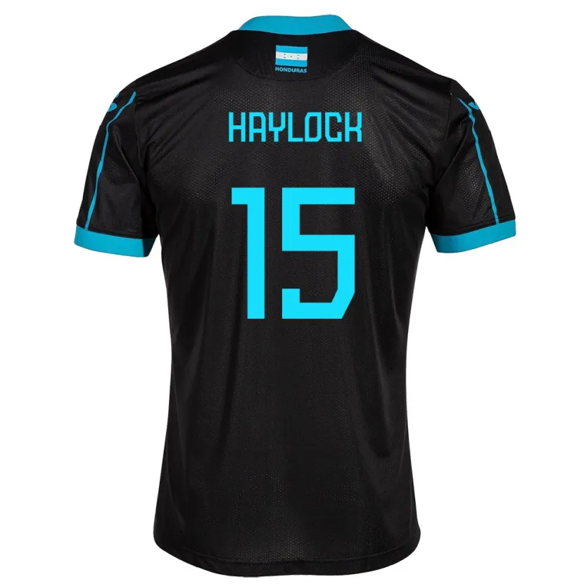 Danxen Kvinnor Honduras Kendra Haylock #15 Svart Bortatröja Matchtröjor 24-26 Tröjor T-Tröja