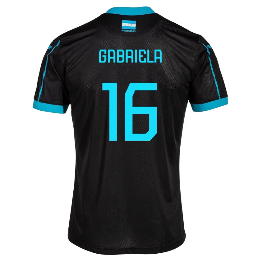 Danxen Kvinnor Honduras Gabriela García #16 Svart Bortatröja Matchtröjor 24-26 Tröjor T-Tröja