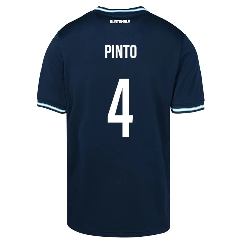 Danxen Kvinnor Gwatemala José Carlos Pinto #4 Blå Bortatröja Matchtröjor 24-26 Tröjor T-Tröja