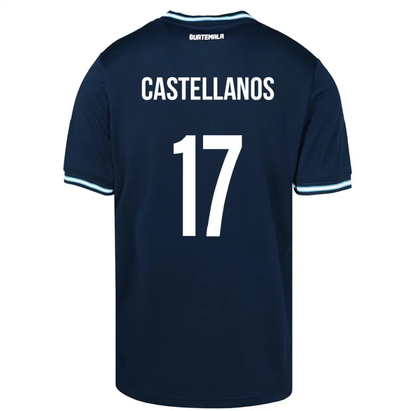 Danxen Kvinnor Gwatemala Óscar Castellanos #17 Blå Bortatröja Matchtröjor 24-26 Tröjor T-Tröja