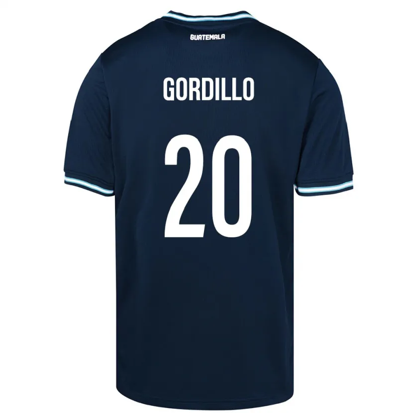 Danxen Kvinnor Gwatemala Gerardo Gordillo #20 Blå Bortatröja Matchtröjor 24-26 Tröjor T-Tröja