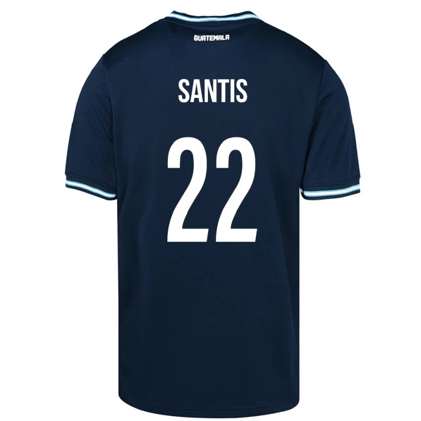 Danxen Kvinnor Gwatemala Diego Santis #22 Blå Bortatröja Matchtröjor 24-26 Tröjor T-Tröja