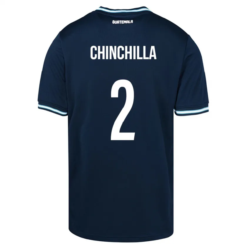 Danxen Kvinnor Gwatemala Nicolás Chinchilla #2 Blå Bortatröja Matchtröjor 24-26 Tröjor T-Tröja
