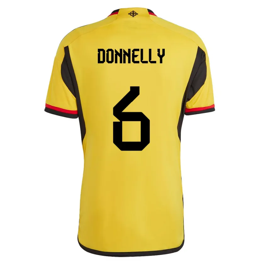 Danxen Kvinnor Nordirland Ryan Donnelly #6 Vit Bortatröja Matchtröjor 24-26 Tröjor T-Tröja