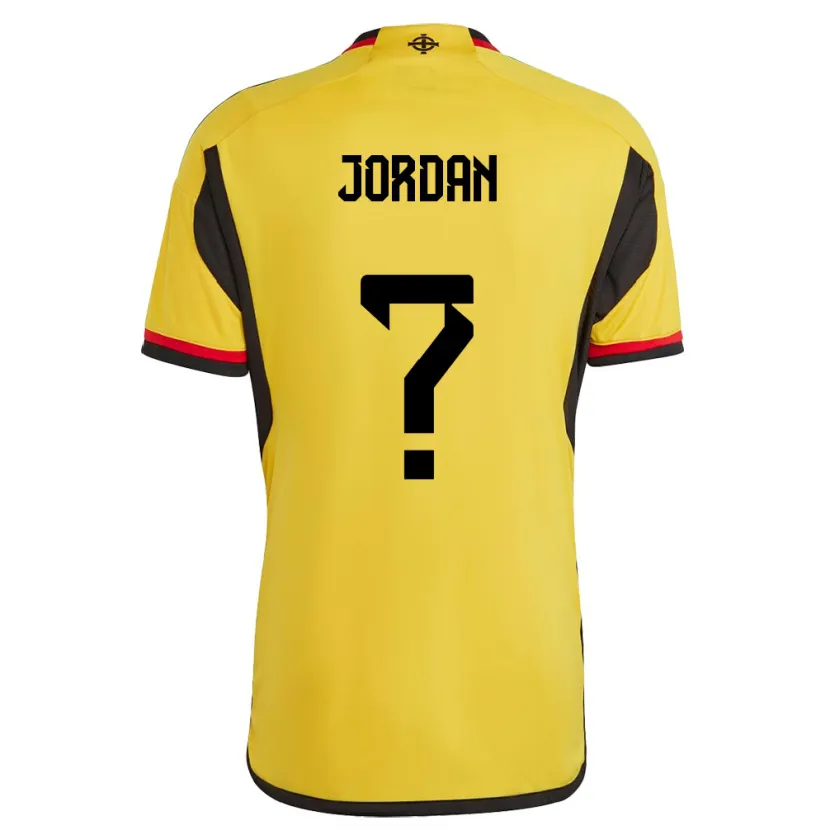Danxen Kvinnor Nordirland Reece Jordan #0 Vit Bortatröja Matchtröjor 24-26 Tröjor T-Tröja