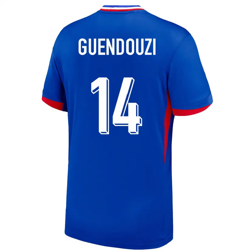 Danxen Barn Frankrike Matteo Guendouzi #14 Blå Hemmatröja Matchtröjor 24-26 Tröjor T-Tröja