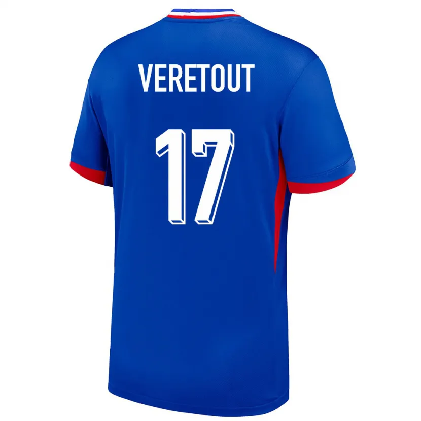 Danxen Barn Frankrike Jordan Veretout #17 Blå Hemmatröja Matchtröjor 24-26 Tröjor T-Tröja