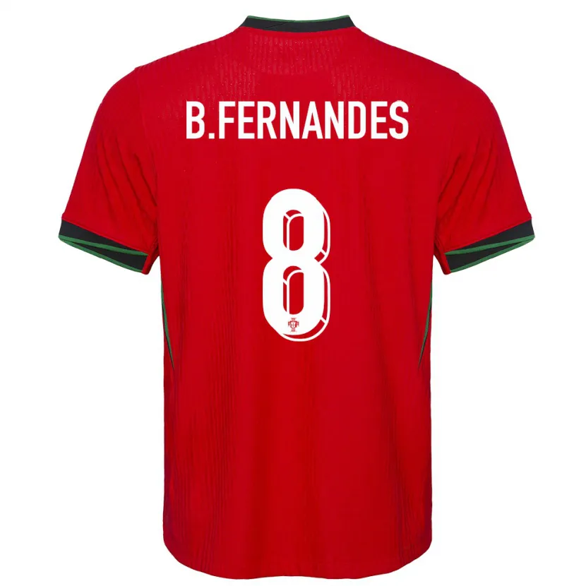 Danxen Barn Portugal Bruno Fernandes #8 Röd Hemmatröja Matchtröjor 24-26 Tröjor T-Tröja