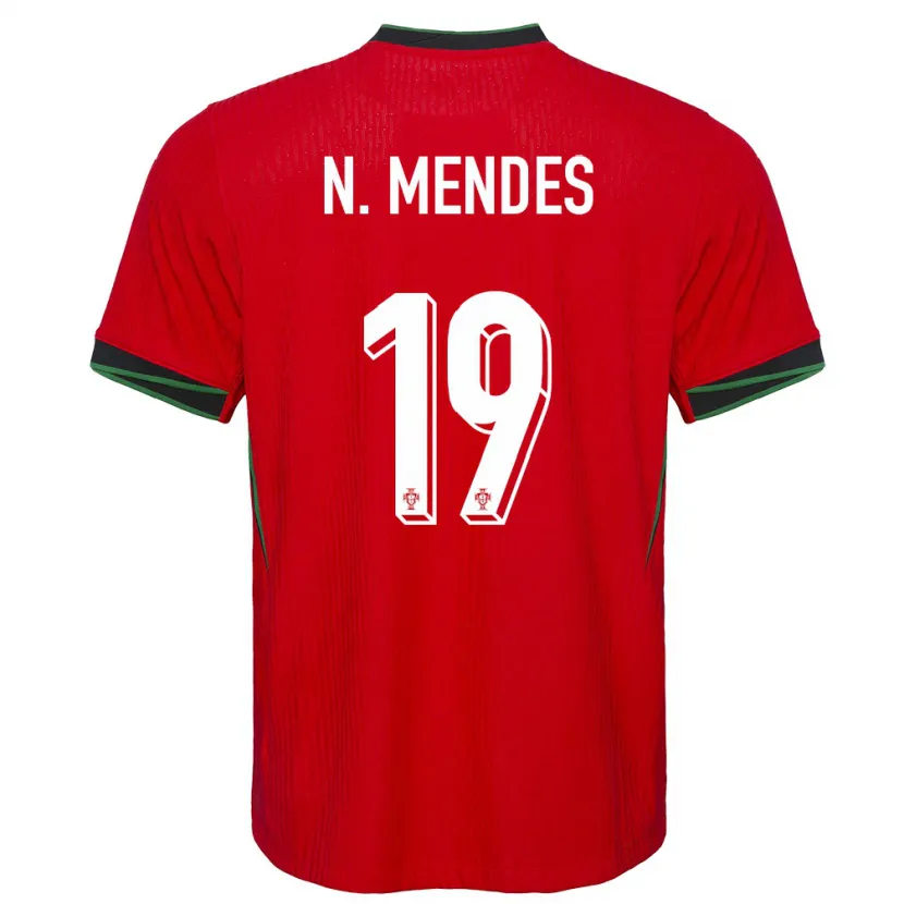 Danxen Barn Portugal Nuno Mendes #19 Röd Hemmatröja Matchtröjor 24-26 Tröjor T-Tröja