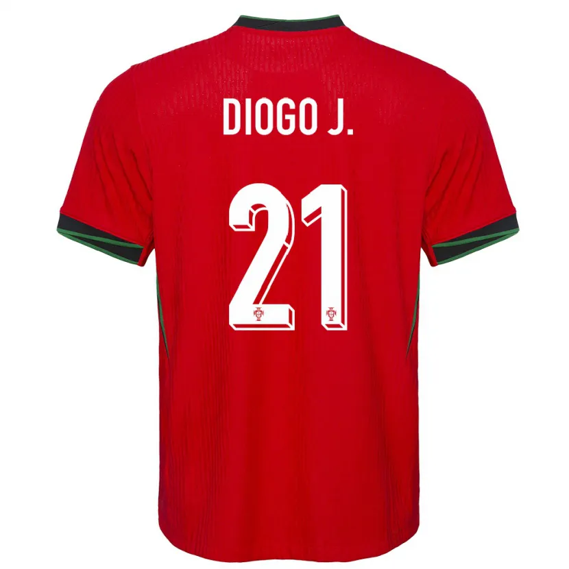 Danxen Barn Portugal Diogo Jota #21 Röd Hemmatröja Matchtröjor 24-26 Tröjor T-Tröja