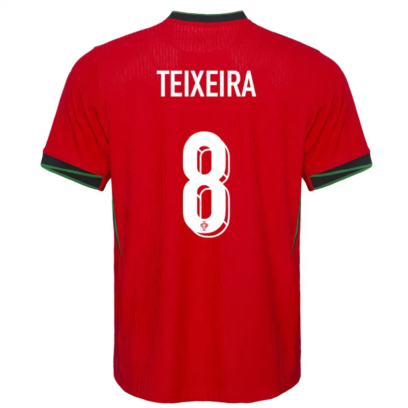 Danxen Barn Portugal Joao Teixeira #8 Röd Hemmatröja Matchtröjor 24-26 Tröjor T-Tröja