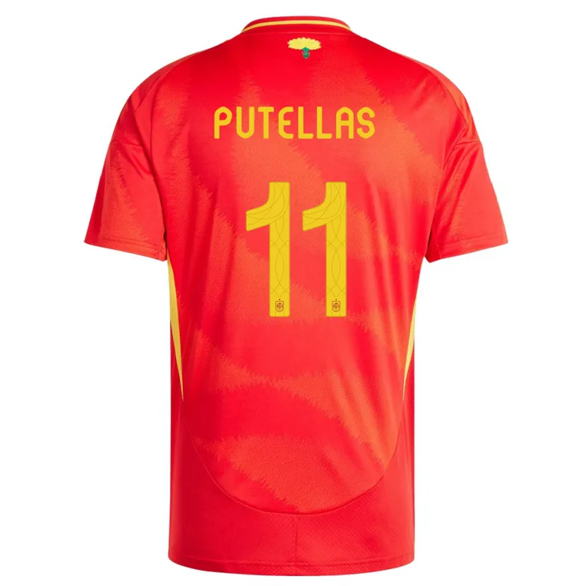 Danxen Barn Spanien Alexia Putellas #11 Röd Hemmatröja Matchtröjor 24-26 Tröjor T-Tröja