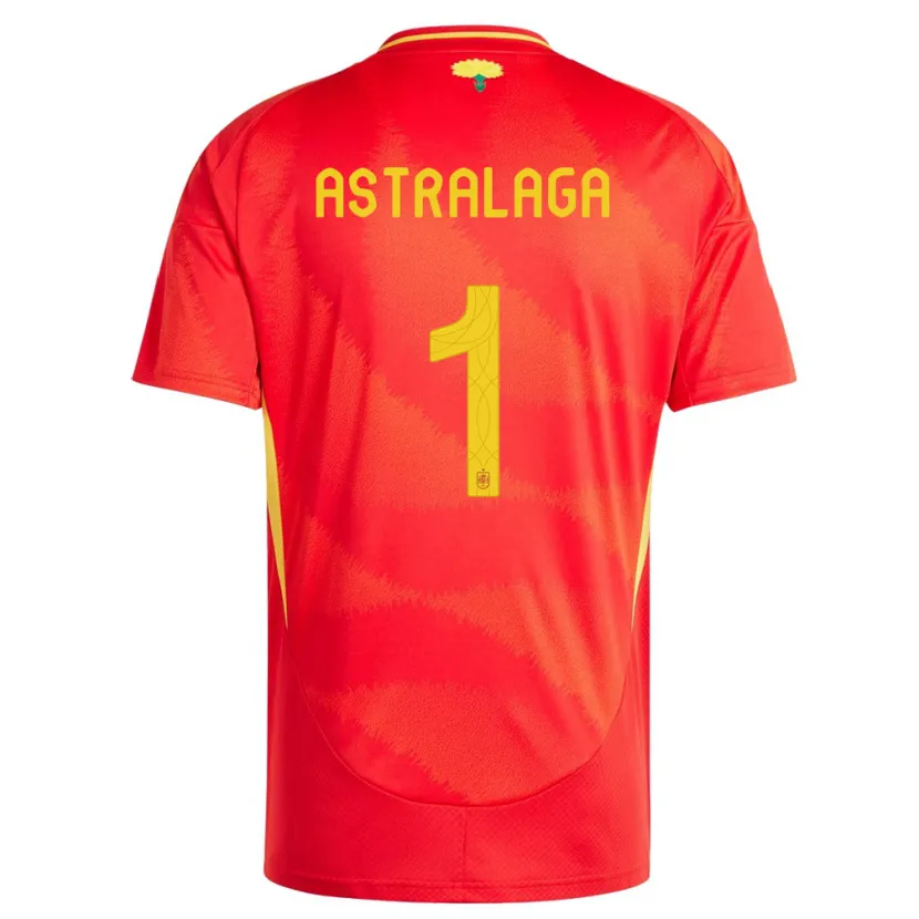 Danxen Barn Spanien Ander Astralaga #1 Röd Hemmatröja Matchtröjor 24-26 Tröjor T-Tröja