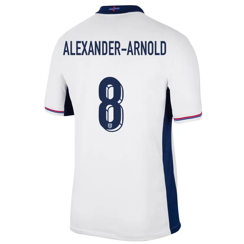 Danxen Barn England Trent Alexander-Arnold #8 Vit Hemmatröja Matchtröjor 24-26 Tröjor T-Tröja