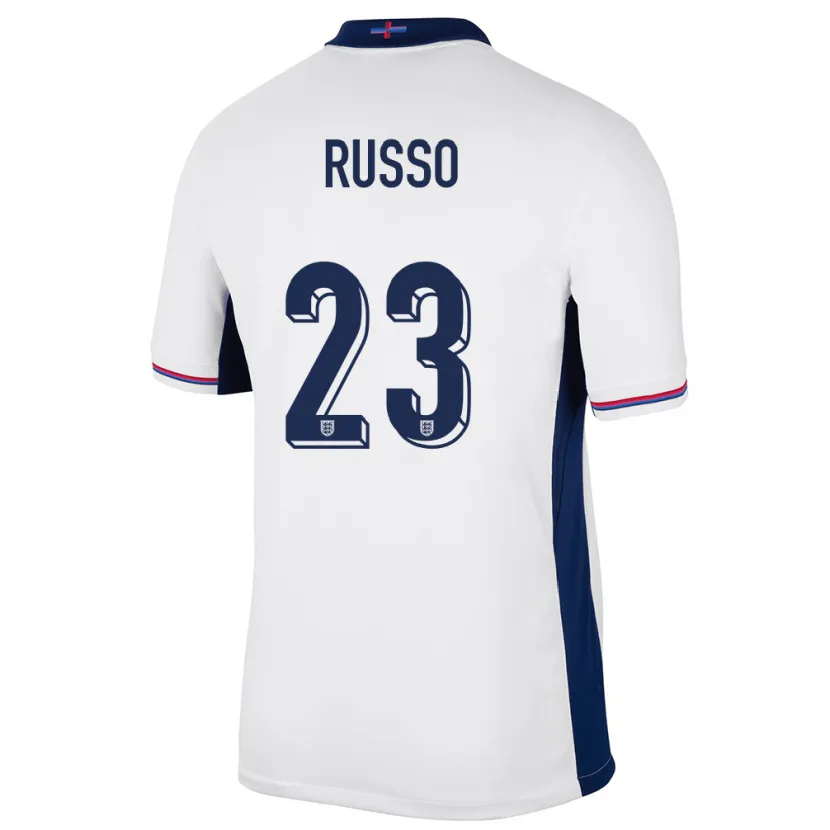 Danxen Barn England Alessia Russo #23 Vit Hemmatröja Matchtröjor 24-26 Tröjor T-Tröja
