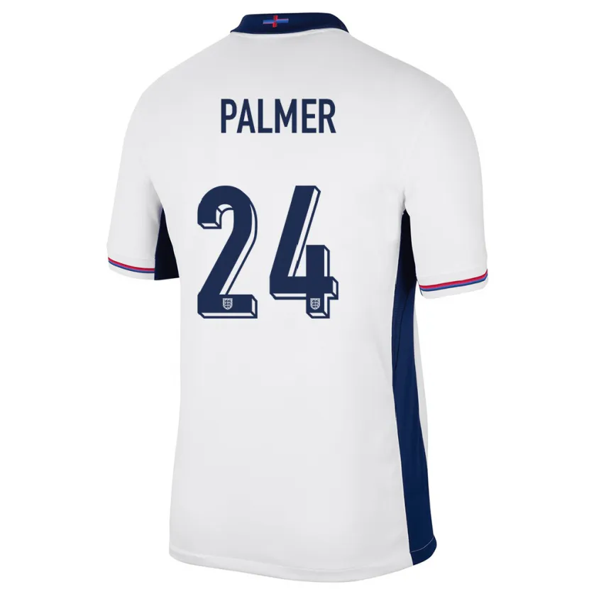Danxen Barn England Cole Palmer #24 Vit Hemmatröja Matchtröjor 24-26 Tröjor T-Tröja