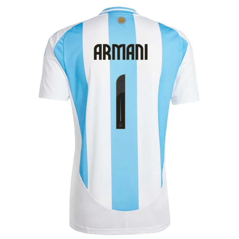Danxen Barn Argentina Franco Armani #1 Vit Blå Hemmatröja Matchtröjor 24-26 Tröjor T-Tröja