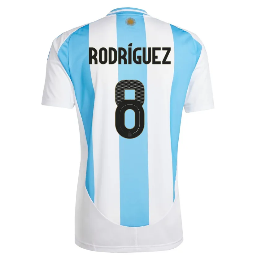 Danxen Barn Argentina Agustin Rodriguez #8 Vit Blå Hemmatröja Matchtröjor 24-26 Tröjor T-Tröja