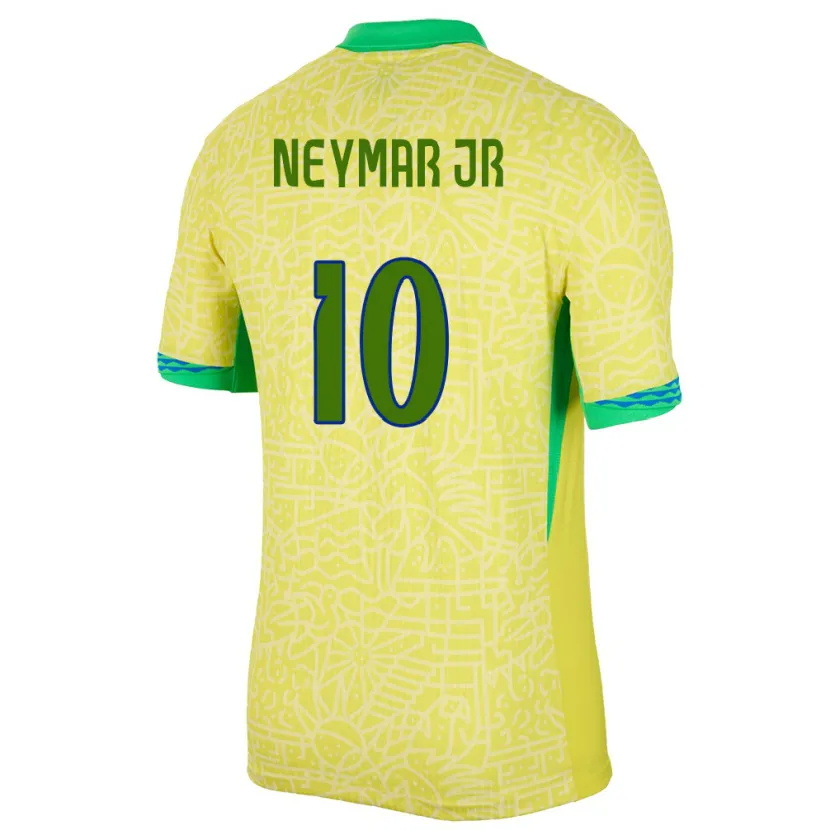 Danxen Barn Brasilien Neymar #10 Gul Hemmatröja Matchtröjor 24-26 Tröjor T-Tröja