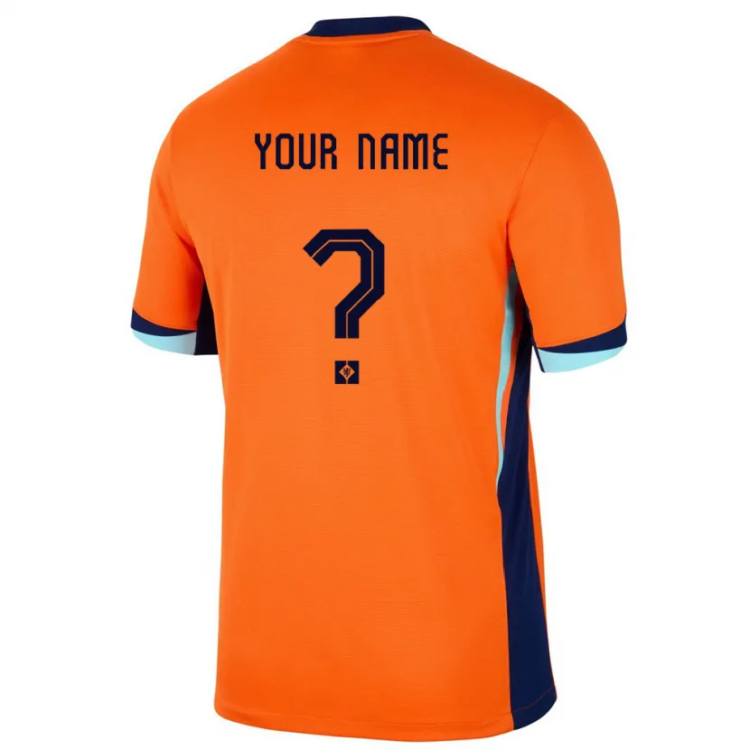 Danxen Barn Nederländerna Ditt Namn #0 Orange Hemmatröja Matchtröjor 24-26 Tröjor T-Tröja