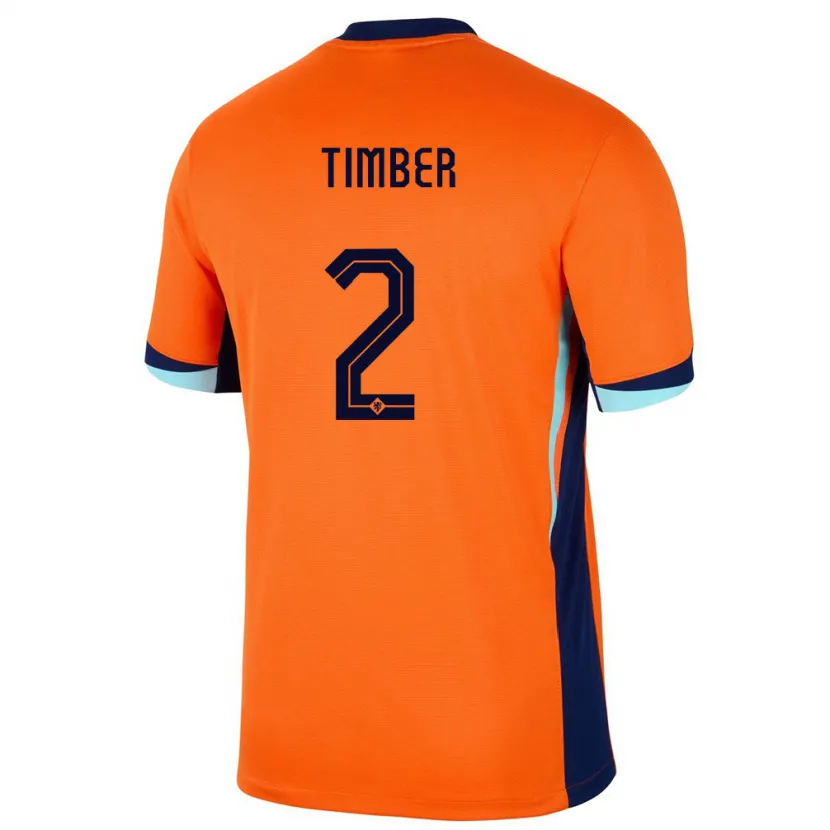 Danxen Barn Nederländerna Jurrien Timber #2 Orange Hemmatröja Matchtröjor 24-26 Tröjor T-Tröja