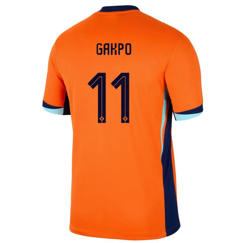 Danxen Barn Nederländerna Cody Gakpo #11 Orange Hemmatröja Matchtröjor 24-26 Tröjor T-Tröja