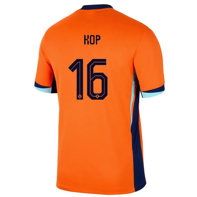 Danxen Barn Nederländerna Lize Kop #16 Orange Hemmatröja Matchtröjor 24-26 Tröjor T-Tröja