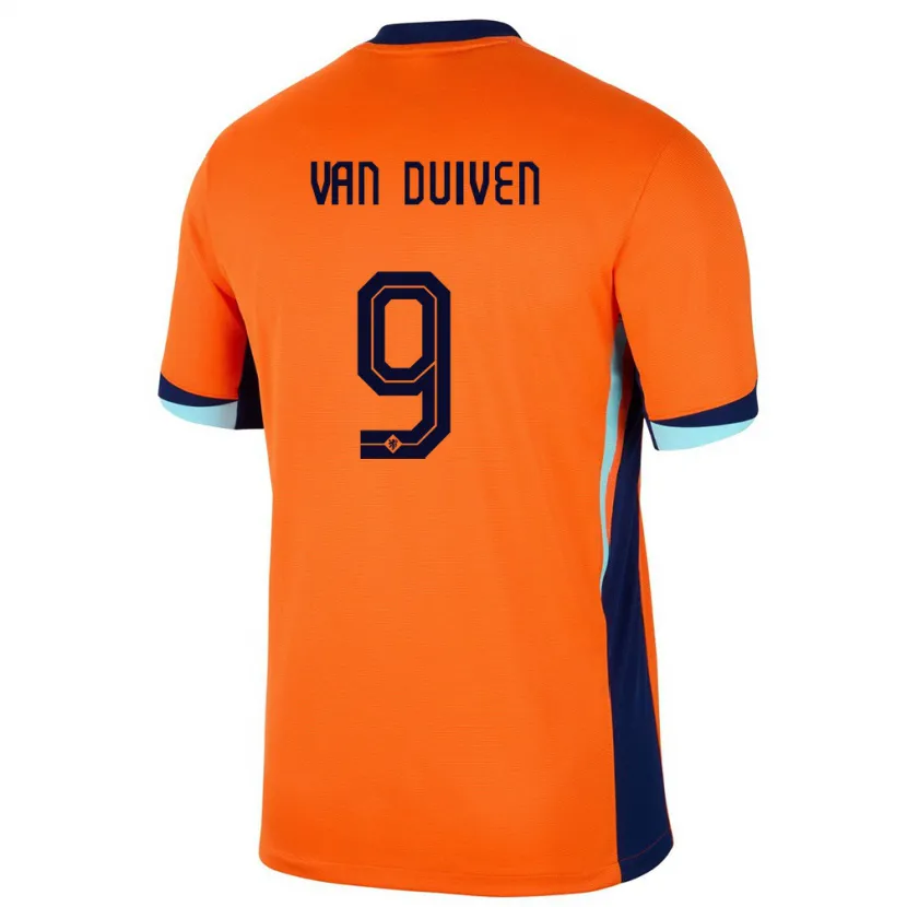 Danxen Barn Nederländerna Jason Van Duiven #9 Orange Hemmatröja Matchtröjor 24-26 Tröjor T-Tröja
