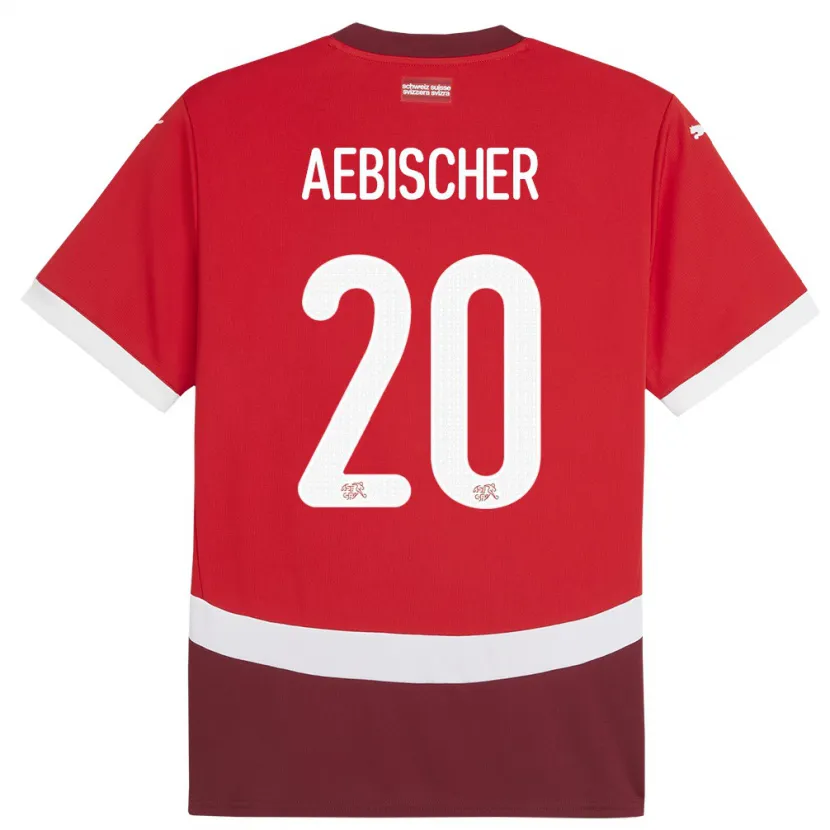 Danxen Barn Schweiz Michel Aebischer #20 Röd Hemmatröja Matchtröjor 24-26 Tröjor T-Tröja