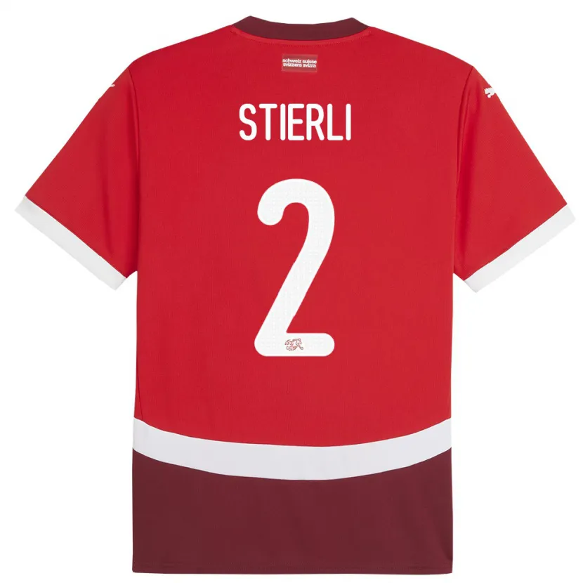 Danxen Barn Schweiz Julia Stierli #2 Röd Hemmatröja Matchtröjor 24-26 Tröjor T-Tröja
