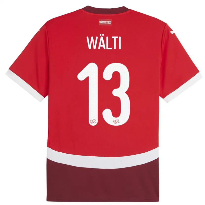 Danxen Barn Schweiz Lia Walti #13 Röd Hemmatröja Matchtröjor 24-26 Tröjor T-Tröja