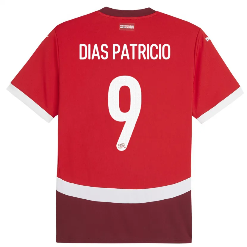Danxen Barn Schweiz Alexandre Dias Patricio #9 Röd Hemmatröja Matchtröjor 24-26 Tröjor T-Tröja
