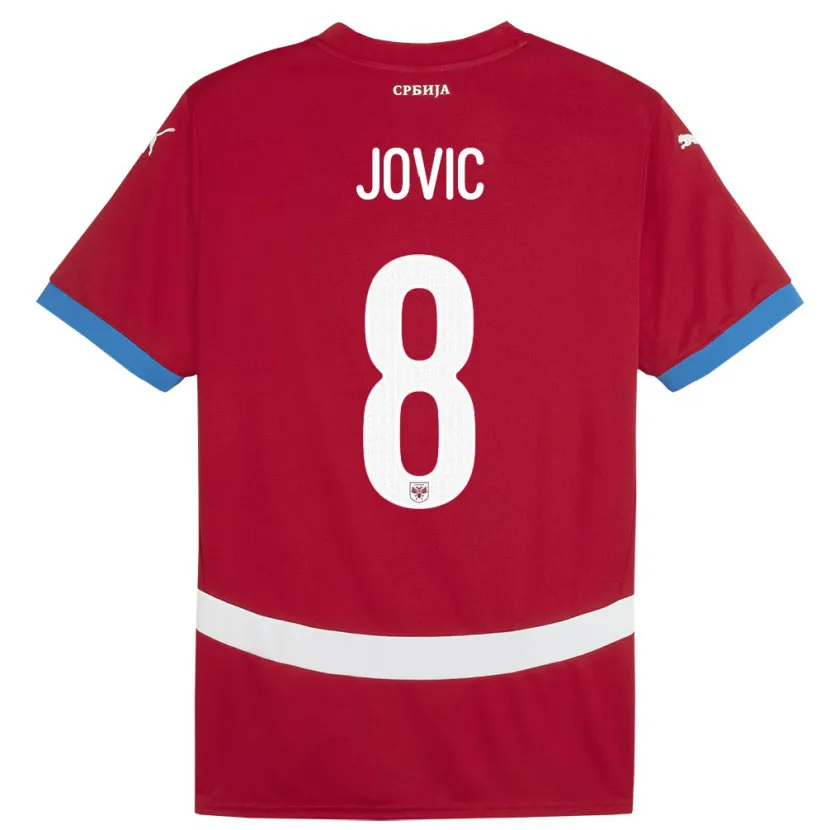Danxen Barn Serbien Luka Jovic #8 Röd Hemmatröja Matchtröjor 24-26 Tröjor T-Tröja