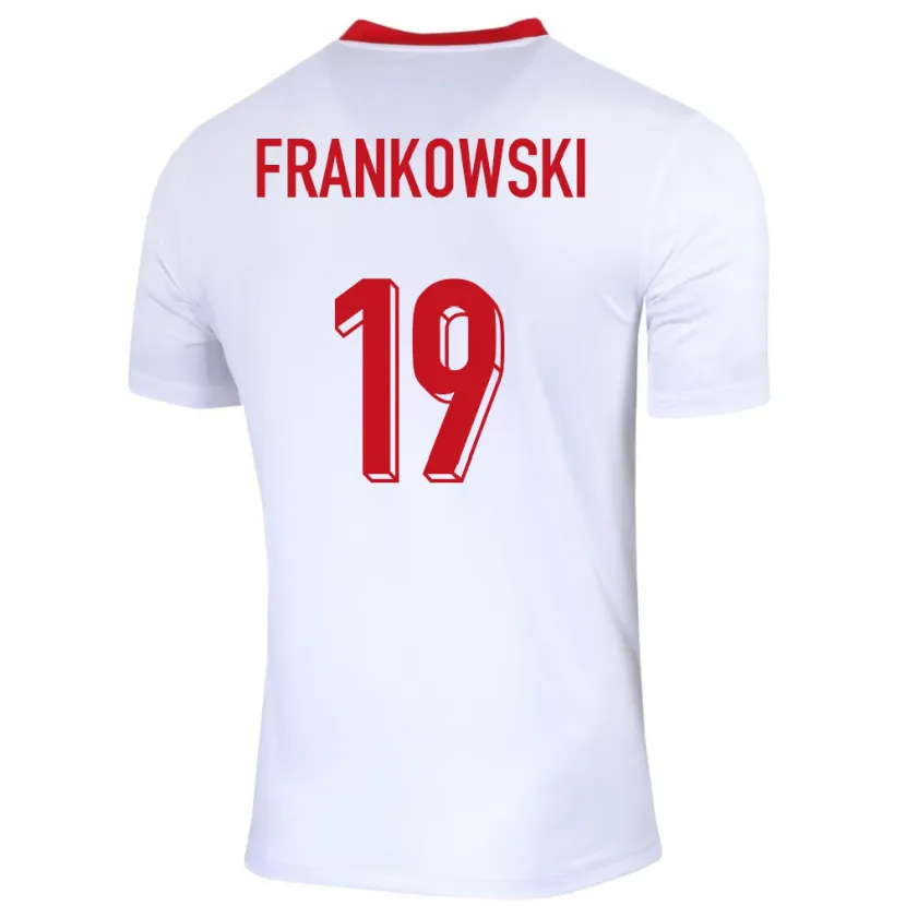 Danxen Barn Polen Przemyslaw Frankowski #19 Vit Hemmatröja Matchtröjor 24-26 Tröjor T-Tröja