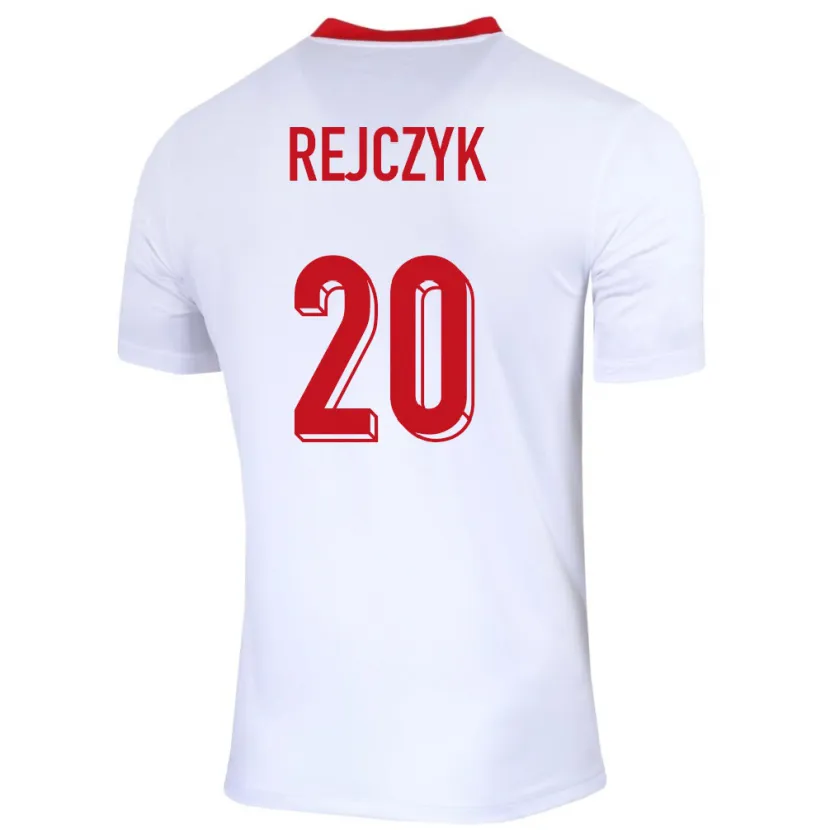 Danxen Barn Polen Filip Rejczyk #20 Vit Hemmatröja Matchtröjor 24-26 Tröjor T-Tröja