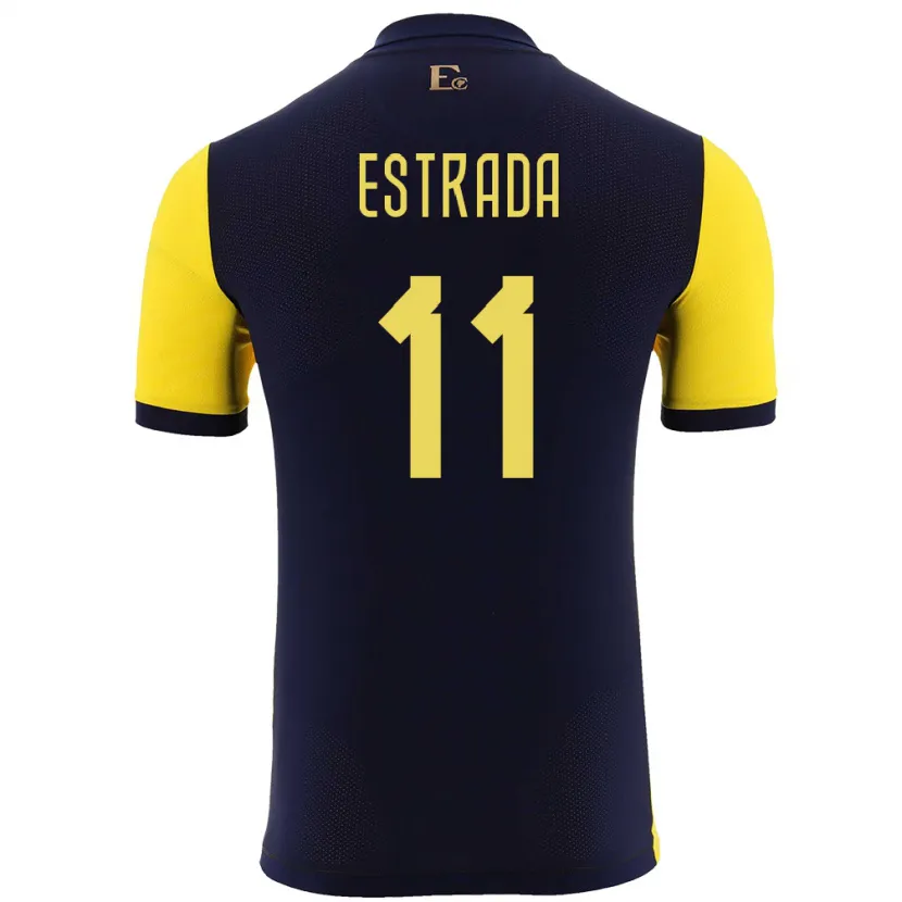 Danxen Barn Ecuador Michael Estrada #11 Gul Hemmatröja Matchtröjor 24-26 Tröjor T-Tröja