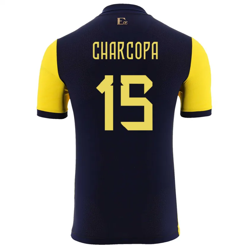 Danxen Barn Ecuador Nicole Charcopa #15 Gul Hemmatröja Matchtröjor 24-26 Tröjor T-Tröja