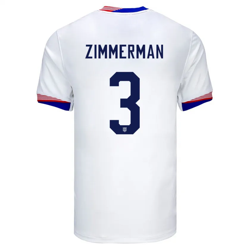 Danxen Barn Usa Walker Zimmerman #3 Vit Hemmatröja Matchtröjor 24-26 Tröjor T-Tröja